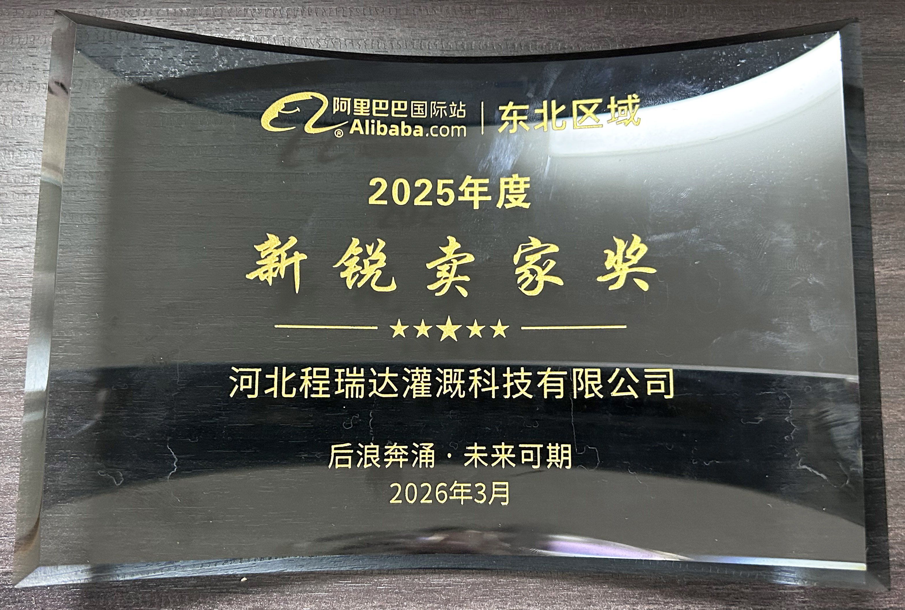 盘锦程瑞达灌溉 | 荣获阿里国际站新锐卖家奖